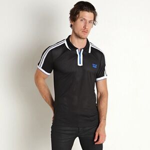 Nasty Pig Alliance Polo Black Mesh Collared 1/4 Zip Short Sleeve Shirt Size XXL